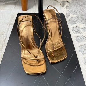 Steve Madden Bronze Strappy Sandals